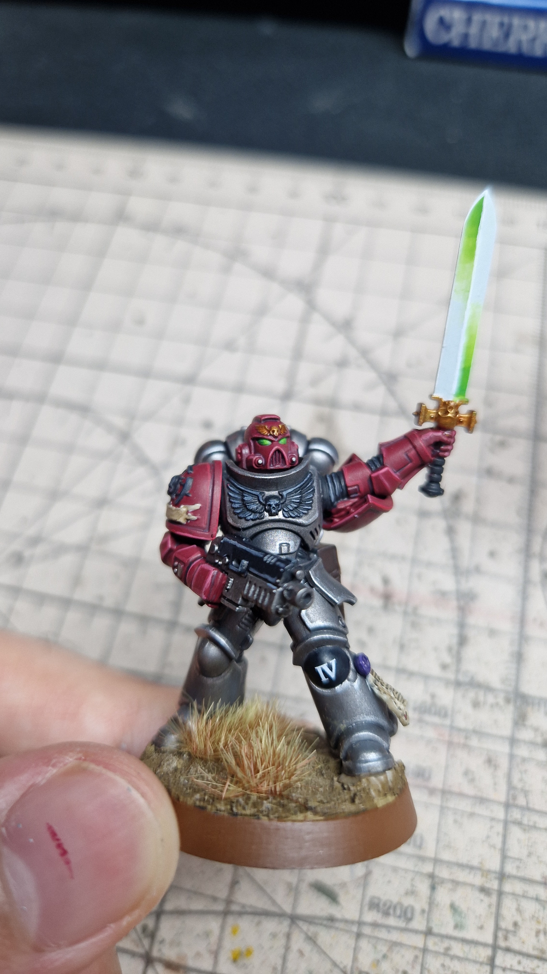 Warhammer 40k Space Marine with force sword